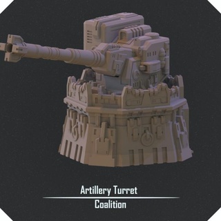 artillery vesper project Store Tabletop 3D Printable Terrain Sci-Fi terrain tower scifi mech base defense turret 3d print model - Mito3D