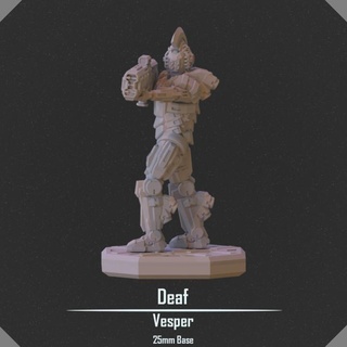 deaf vesper project Tabletop Characters & Creatures Sci-Fi Universe Store soldier warhammer scifi infantry 25mm mechs 3d print model - Mito3D