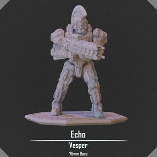 echo vesper project Tabletop Characters & Creatures Sci-Fi Universe Store robot warhammer scifi mech 75mm 3d print model - Mito3D
