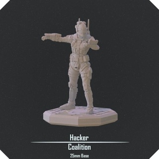 hacker vesper project Tabletop Characters & Creatures Sci-Fi Universe Store soldier scifi mech infantry 3d print model - Mito3D