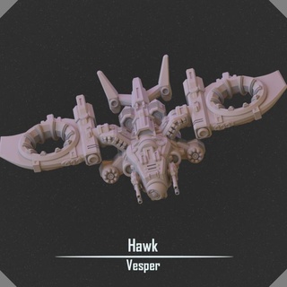 hawk vesper project Tabletop Characters & Creatures Sci-Fi Universe Vehicles Machines Store ship spaceship scifi mech 3d print model - Mito3D