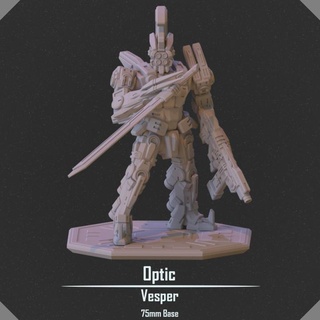 optic vesper project Tabletop Characters & Creatures Sci-Fi Universe Store robot warhammer scifi mech 75mm 3d print model - Mito3D