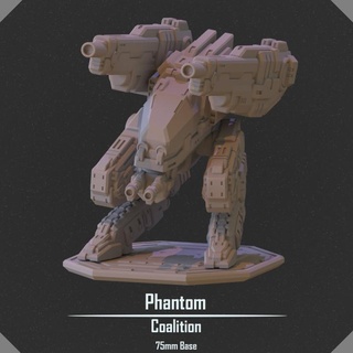 phantom vesper project Tabletop Characters & Creatures Sci-Fi Universe Vehicles Machines Store robot warhammer scifi mech 75mm 3d print model - Mito3D