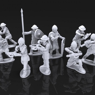 presto crociate balestrieri guerra orso studi tavolo personaggi creature storico universo 28mm saga crociati grandine Cesare 3d print model - Mito3D