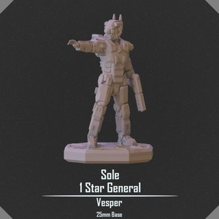 sole vesper project Tabletop Characters & Creatures Sci-Fi Universe Store robot soldier mech general cyborg 1star 3d print model - Mito3D