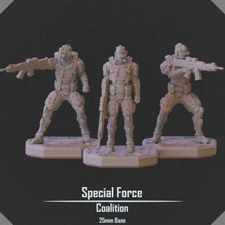 special force vesper project Tabletop Characters & Creatures Sci-Fi Universe Store soldier mech infantry 25mm 3d print model - Mito3D