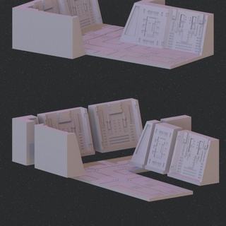trench vesper project Store Tabletop 3D Printable Terrain Sci-Fi terrain modular floor scifi mech 50mm 3d print model - Mito3D