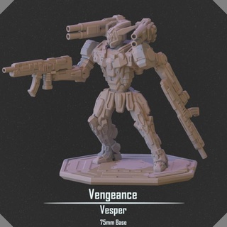 vengeance vesper projet table personnages créatures Sci univers Véhicules Machines boutique robot scifi mech 75mm 3d print model - Mito3D