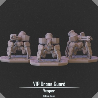 vip drone guard vesper project Tabletop Characters & Creatures Sci-Fi Universe Store scifi mech 50mm crawler 3d print model - Mito3D