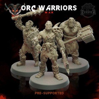 ork savaşçılar Ordu savaş eğlence atölye masaüstü karakterler yaratıklar fantezi Evren mağaza 3d print model - Mito3D