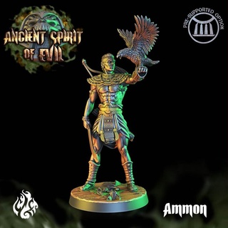 ammon eagle warrior crippled god foundry Tabletop Characters & Creatures Fantasy Universe Store ancient archer egypt fantasy fighter hero mummy rpg evil patreon spirit dnd pathfinder cgf 3d print model - Mito3D