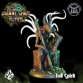 ancient spirit evil crippled god foundry Tabletop Characters & Creatures Fantasy Universe Store demon egypt fantasy monster mummy rpg statue undead wargames villain anubis patreon dnd pathfinder cgf 3d print model - Mito3D