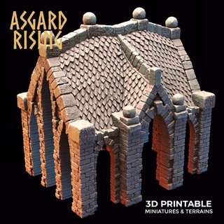 cemetery mausoleums terrain pre-supported asgard rising miniatures 3d printable stl building cover fantasy hobby house rpg stone props miniature objective resin obstacle diorama brick graveyard dnd tabletopgames crypt mausoleum terrains rpggames catacomb asgardrising fantasygames 3d print model - Mito3D