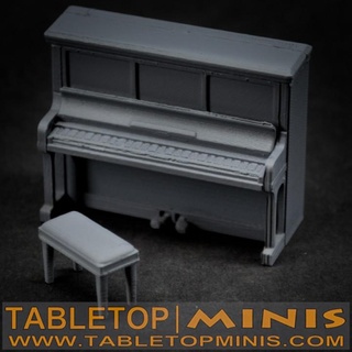 piano tabletopminis tampo mesa 3D imprimível terreno mobília instrumento música suporte teclado taberna Pousada 3d print model - Mito3D