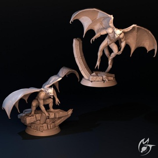 gargoyles wyrthstolt making tlon Tabletop Characters & Creatures Fantasy Universe gothic monster statue church castle gargoyle cathedral encounter ruin construct presupported 3d print model - Mito3D