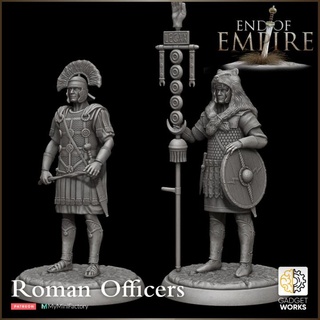 roman officers centurion standard - end empire gadgetworks Tabletop Characters & Creatures Historical Universe ancient rome legion 32mm officer legionary tabletopcharacters&creatures&gt fantasyuniverse signifer britannia 3d print model - Mito3D