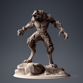 hombre lobo clinch Arte mesa caracteres criaturas fantasía universo Tienda dnd 3d print model - Mito3D