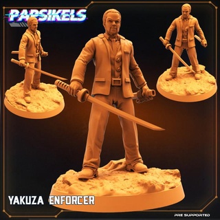 yakuza exécuteur papsikels miniatures table personnages créatures Sci univers Humain samouraï proie 3d print model - Mito3D