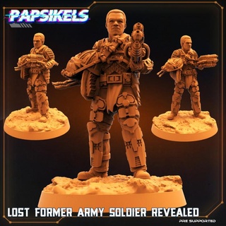 perdido antigo exército soldado revelado papsikels miniaturas tampo mesa personagens criaturas Sci Fi universo humano presa sobrevivente 3d print model - Mito3D