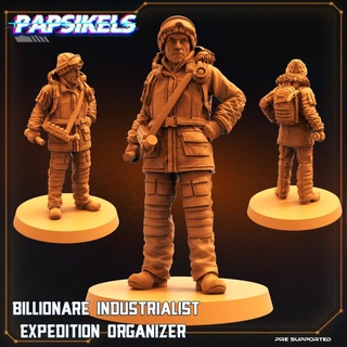 billionaire industrialist expedition organizer papsikels miniatures Tabletop Characters & Creatures Sci-Fi Universe human north arctic survivor 3d print model - Mito3D