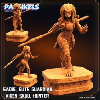 sadis elite guardian vixen skull hunter papsikels miniatures Tabletop Characters & Creatures Sci-Fi Universe female 3d print model - Mito3D