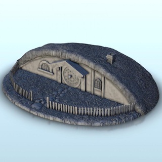 hobbit hole 4 - medieval scenery terrain wargame hartolia miniatures Tabletop 3D Printable Terrain Fantasy 3d print printable accessories architecture building fantasy game games house play printing warhammer figures role dungeon 3d print model - Mito3D
