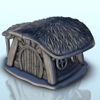 petit Hobbit trou 6 médiéval paysage terrain jeu guerre hartolie miniatures table 3D imprimable fantaisie 3d impression accessoires architecture bâtiment Jeu Jeux maison jouer marteau figures rôle donjon 3d print model - Mito3D