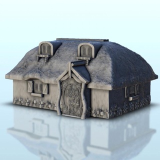 medieval house carved door 7 - hobbit scenery terrain wargame hartolia miniatures Tabletop 3D Printable Terrain Fantasy 3d print printable accessories architecture building fantasy game games play printing warhammer figures role dungeon 3d print model - Mito3D