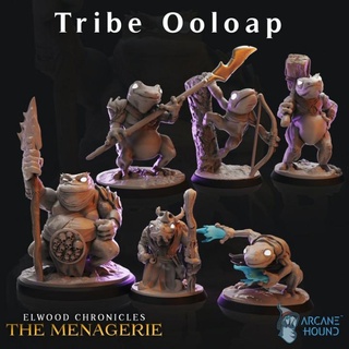 frog tribe bundle - pre-supported arcane hound Tabletop Characters & Creatures Fantasy Universe Store archer miniatures warrior dnd builder shaman ttrpg grung 3d print model - Mito3D