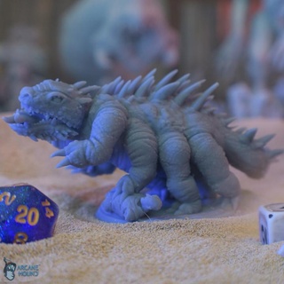 basilisk rugu - pre-supported arcane hound Tabletop Characters & Creatures Fantasy Universe Store dinosaur fantasy lizard miniatures tabletop dnd ttrpg presupported lizzard 3d print model - Mito3D