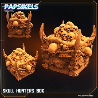 skull hunters box papsikels miniatures Tabletop 3D Printable Terrain Sci-Fi terrain props 3d print model - Mito3D