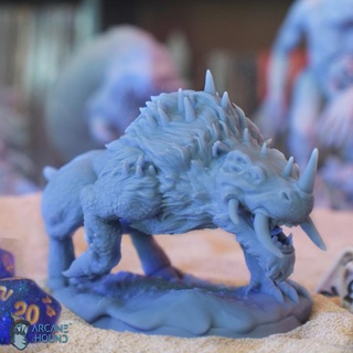 corrupted beast - pre-supported arcane hound  Tabletop Tabletop Characters & Creatures Fantasy Universe Tabletop Tabletop Characters & Creatures Store beast dog fantasy monster miniature tabletop corrupted fey corruption ttrpg feywild  3d print model - Mito3D