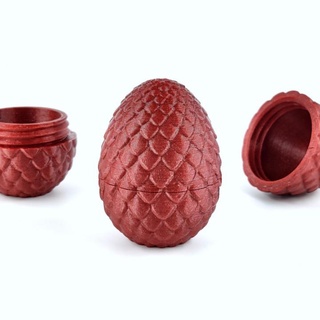 threaded dragon egg great easter gifts tony youngblood Home & Garden Homeware Storage and boxes box dragons gameofthrones holiday easteregg threads dragonegg threadedbox dragonscales 3d print model - Mito3D