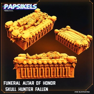 funérailles autel honneur crâne chasseur déchue papsikels miniatures table 3D imprimable terrain Sci morte cérémonie 3d print model - Mito3D