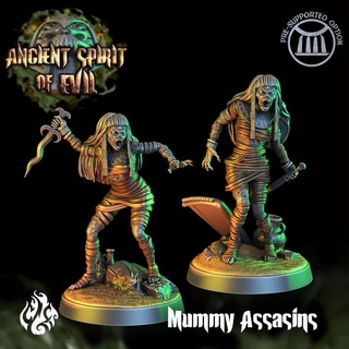 mummy assasins crippled god foundry  Tabletop Tabletop Characters & Creatures Fantasy Universe Tabletop Tabletop Characters & Creatures Store ancient egypt fantasy female god mummy rpg undead wargames evil patreon spirit dnd pathfinder tabletopgames foundry crippled assasins cgf  3d print model - Mito3D