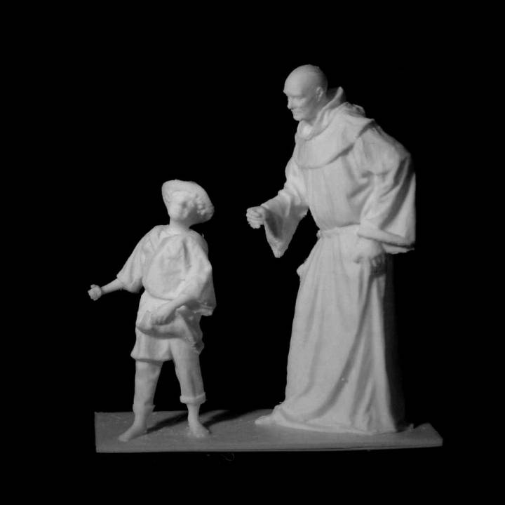 monk çocuk heykel grubu alba ıulia Romanya tarama 3D print model - Mito3D