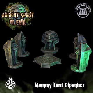 mummy lord chamber crippled god foundry Tabletop Characters & Creatures Fantasy Universe Store ancient egypt fantasy modular terrain tomb undead evil pool sarcophagus statues spirit dnd scenery mummra cgf 3d print model - Mito3D