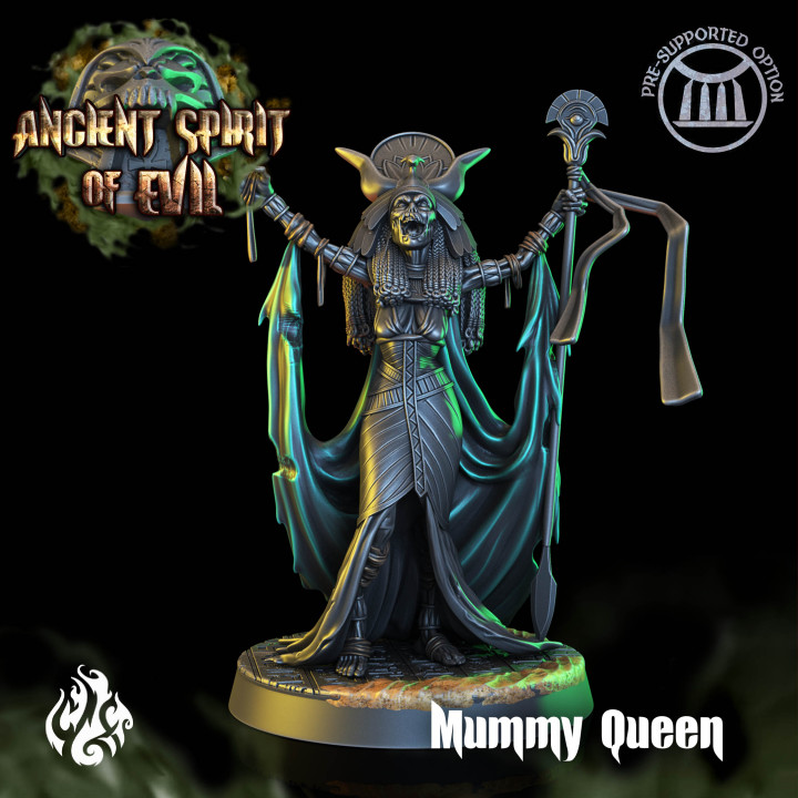 mumya kraliçe sakat Tanrı dökümhane masaüstü karakterler yaratıklar fantezi Evren mağaza Antik rpg ölümsüz savaş oyunları kötü ruh dnd yol bulucu cgf 3D print model - Mito3D