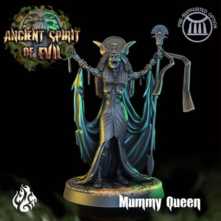 mummy queen crippled god foundry Tabletop Characters & Creatures Fantasy Universe Store ancient fantasy rpg undead wargames evil spirit dnd pathfinder tabletopgames cgf 3d print model - Mito3D