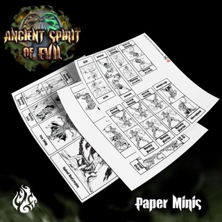 ancient spirit evil monster templates paper miniatures & battle maps crippled god foundry Tabletop Characters Creatures Fantasy Universe PDF egypt mummy props module pharaoh cgf statblocks standees 3d print model - Mito3D