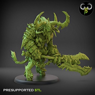 horned warlord claybeastcreation  Tabletop Tabletop Characters & Creatures Fantasy Universe Tabletop Tabletop Characters & Creatures demon beast monster bull minotaur chaos warlord beastmen  3d print model - Mito3D