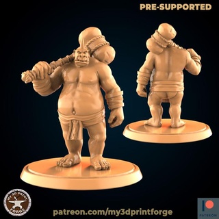 ogre brute my3dprintforge Tabletop Characters & Creatures Fantasy Universe boss fantasy model miniature resin dead warcraft wow dnd mines pre-supported deadmines 3d print model - Mito3D