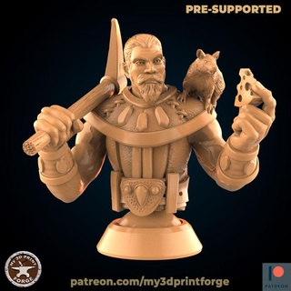 madenci sıçan büst my3dprintforge masaüstü karakterler yaratıklar fantezi Evren hayran Sanat büstler patron model minyatür reçine ölü Warcraft vay dnd Johnson madencilik madenler pre supported mayınlar 3d print model - Mito3D
