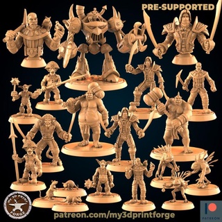 deadmines bundle 20 unique pre-supported stls my3dprintforge Tabletop Characters & Creatures Fantasy Universe Store boss fantasy goblin model miniature warcraft wow pack dungeon dnd shredder 3d print model - Mito3D