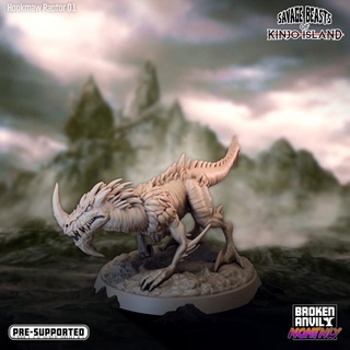 savage beasts kinjo island - hookmaw raptor 01 broken anvil miniatures Tabletop Characters & Creatures Fantasy Universe Store beast monster hunter tabletop dinosaurs archaeology paleontology tabletopgames ttrpg dnd5e 3d print model - Mito3D