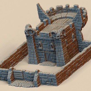 livre crânio mini castelo gamescape3d tampo mesa 3D imprimível terreno fantasia 3d print model - Mito3D
