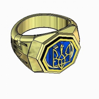 ring ukraine philippe legros Jewellery symbol map 3d print model - Mito3D