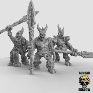 plague demons spears pre supported duncan shadow Tabletop Characters & Creatures Fantasy Universe Store demon warhammer dnd kingsofwar ttrpg 3d print model - Mito3D