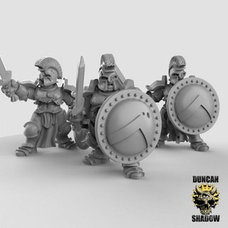 storm knights swords pre supported duncan shadow Tabletop Characters & Creatures Fantasy Universe Store fantasy greek knight 3d print model - Mito3D