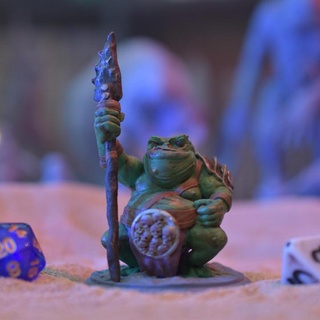 frog king - support free arcane hound Tabletop Characters & Creatures Fantasy Universe Store spear toad grung swamp 3d print model - Mito3D